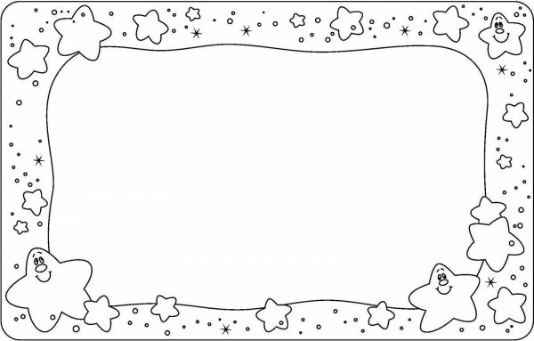 Новогодняя рамка для раскрашивания