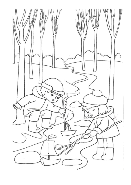 Раскраска. Весна