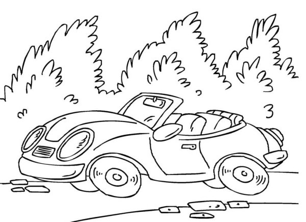 Сказочная машинка раскраска