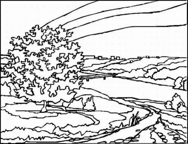 Раскраска красота родной природы