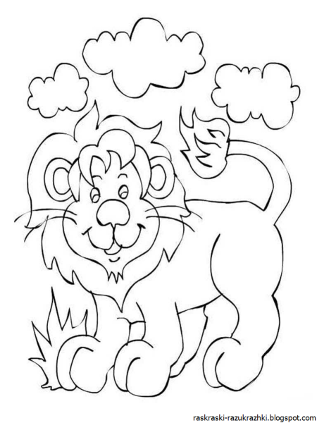 Раскраска Лев