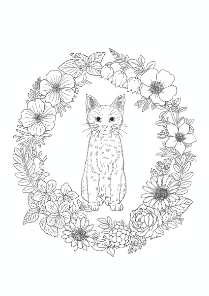 Раскраски антистресс котята