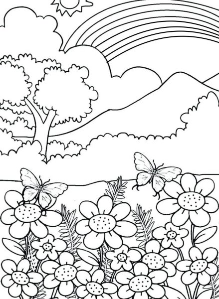 Раскраска природа