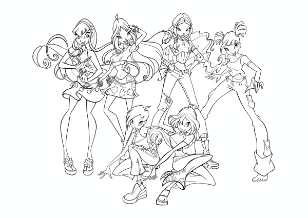 Феи Винкс раскраска