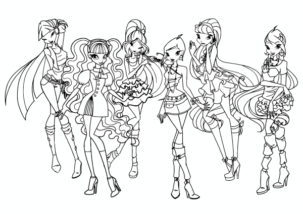 Раскраски для девочек феи Винкс