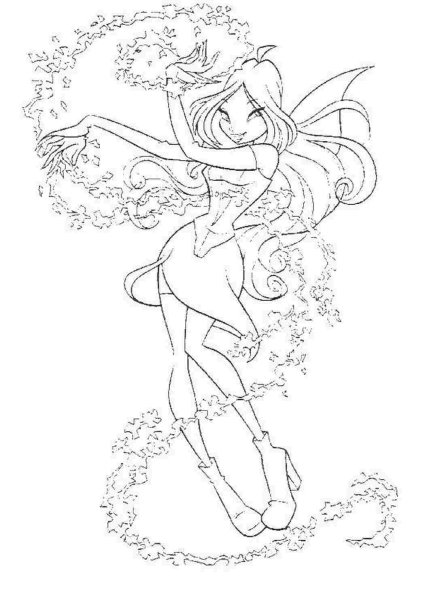 Раскраски Винкс Фея природы