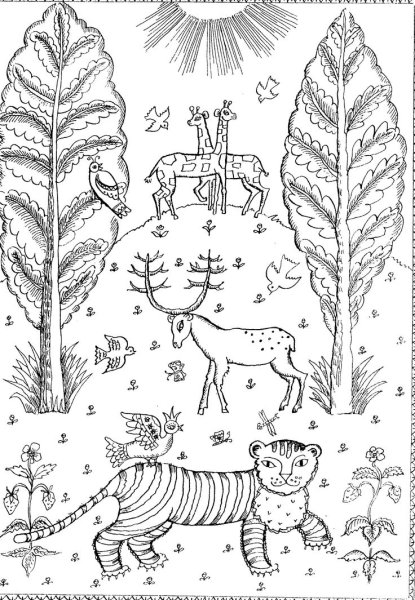 Раскраска Живая и неживая природа 1 класс