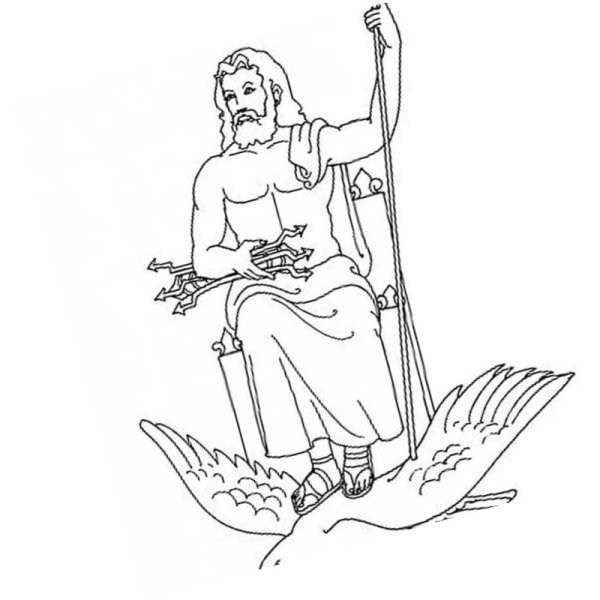 Зевс раскраска