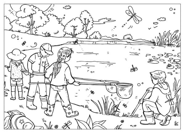 Раскраска. Лето