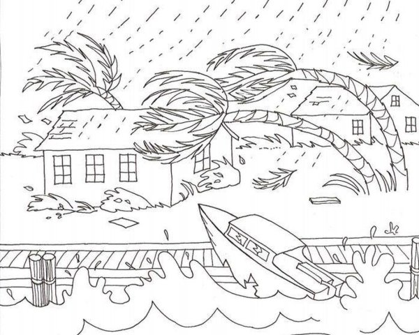 Землетрясение раскраска