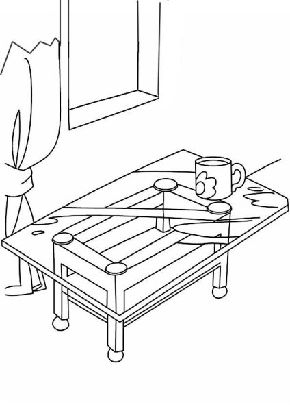 Стол раскраска