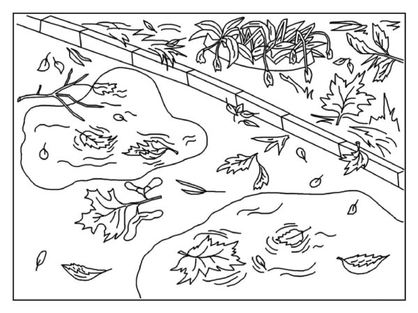 Раскраска Золотая осень