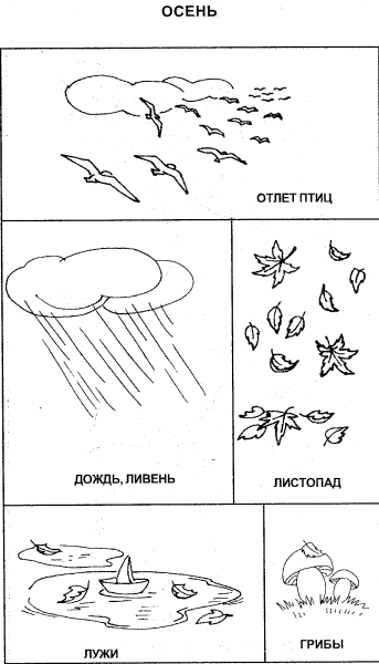 Признаки осени задания для дошкольников