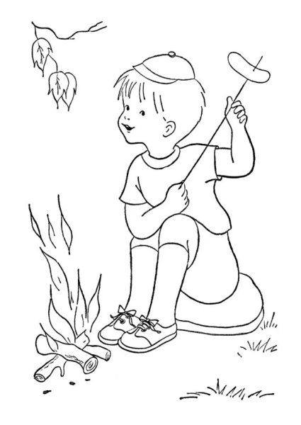 Безопасность на природе раскраска для детей