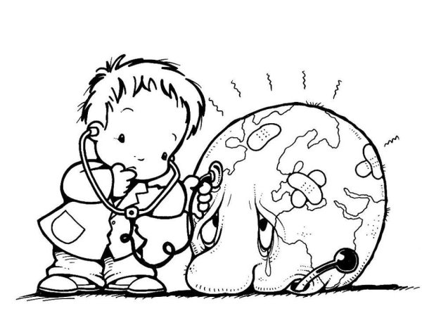 Экология раскраска для детей