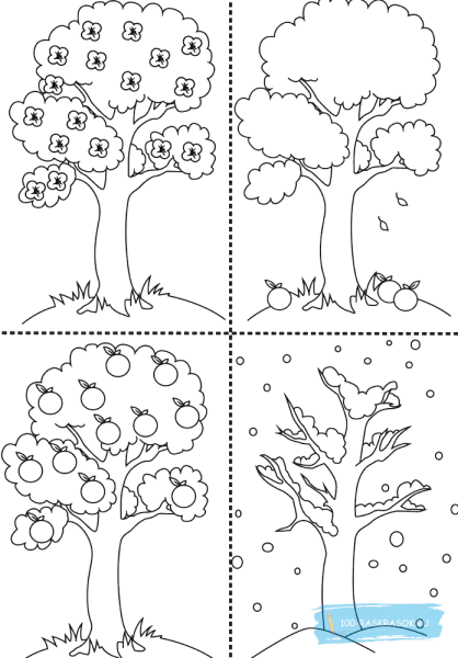 Деревья задания для дошкольников