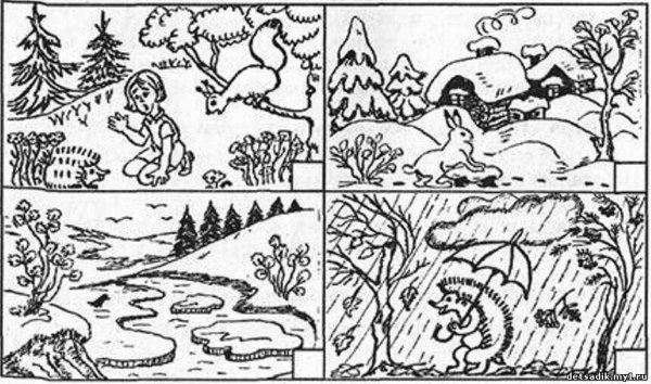 Сезонные изменения в природе раскраска