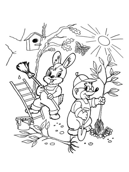 Раскраска по экологии для детей