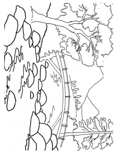 Река раскраска для детей