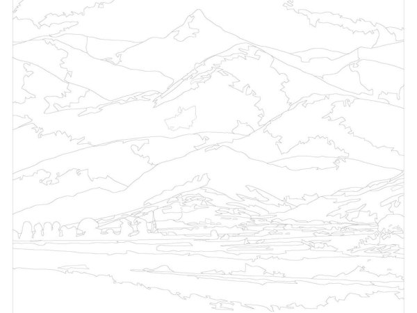 Картина горы раскраска