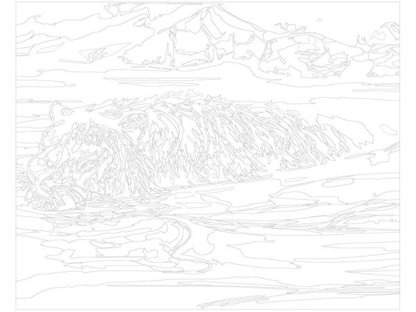 Раскраска по номерам горы