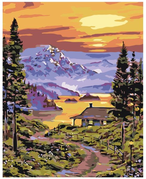 Пейзаж акрилом на холсте