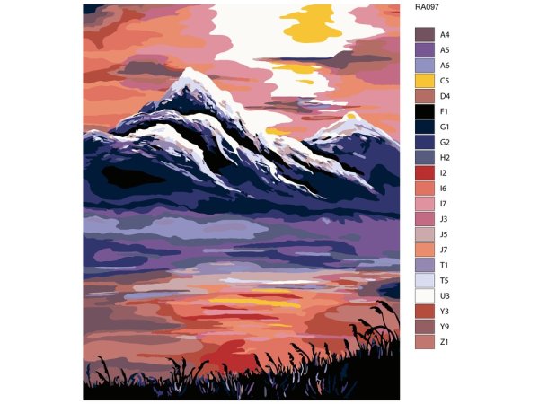 Рисование по номерам горы