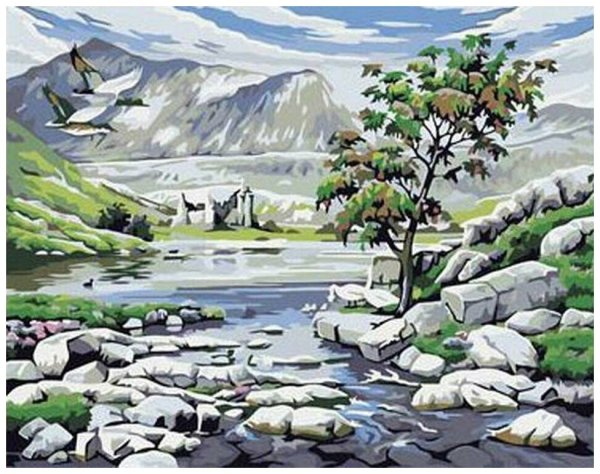 Иллюстрации пейзажа для рисования по номерам