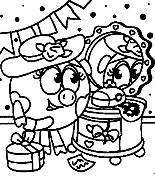 Нюша раскраска