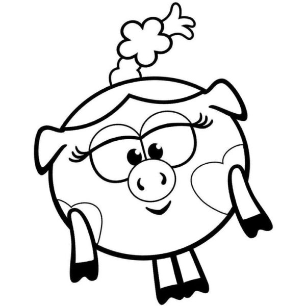 Нюша Смешарики раскраска