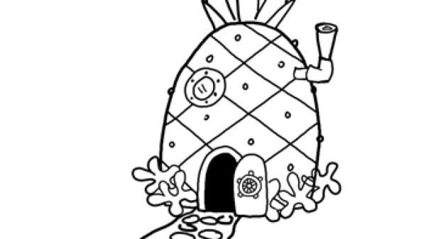 Дом Спанч Боба раскраска