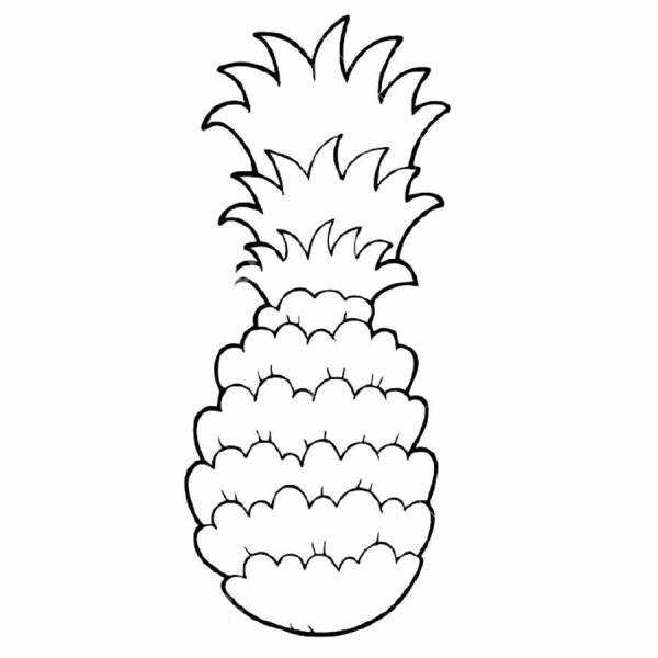 Ананас раскраска