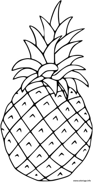 Ананас Арбуз апельсин раскраски