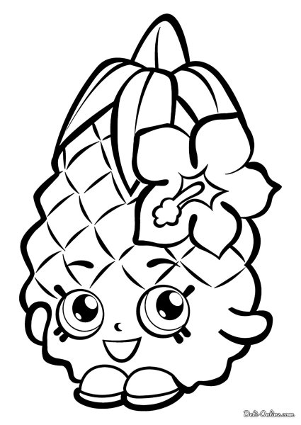 Раскраска Шопкинс авокадо