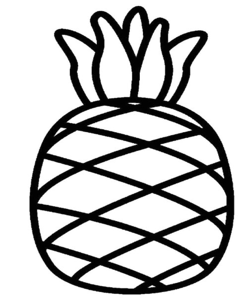 Ананас раскраска для детей
