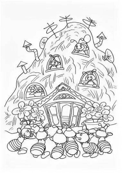 Муравейник раскраска