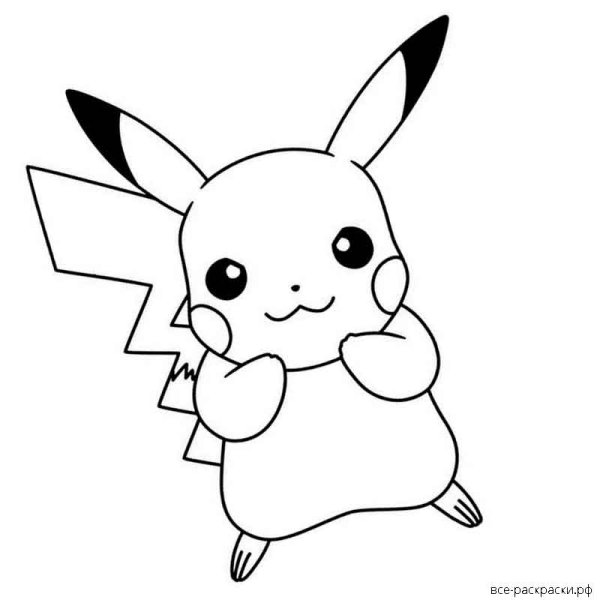 Раскраска мини Пикачу