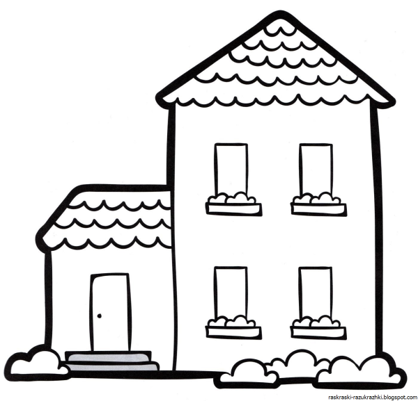 Домик для раскрашивания для детей