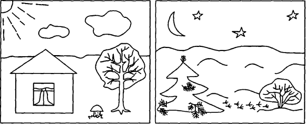 Живая и неживая природа раскраски для детей