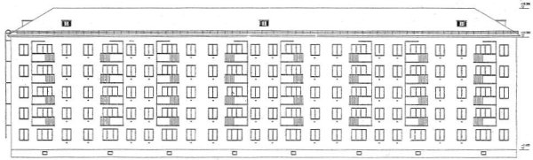 Фасад хрущевки чертеж