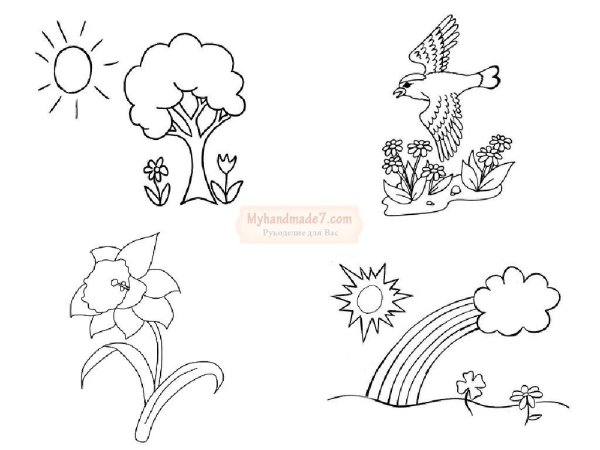 Живая и неживая природа раскраска