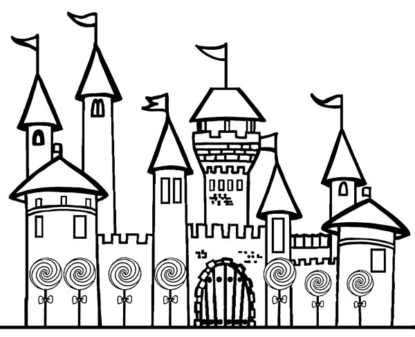 Раскраска замок