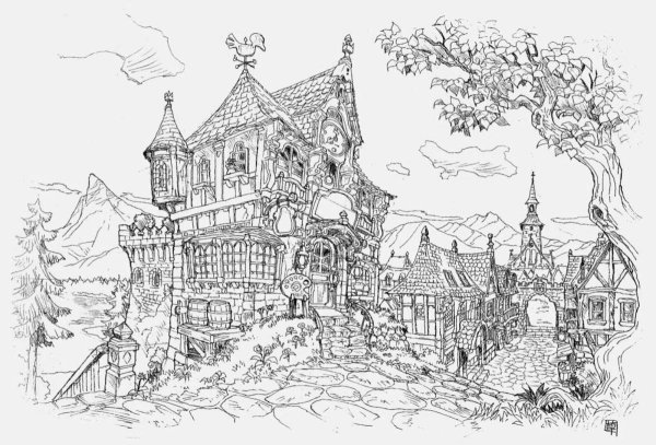 Раскраска антистресс архитектура