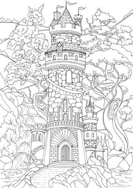 Раскраска замок принцессы