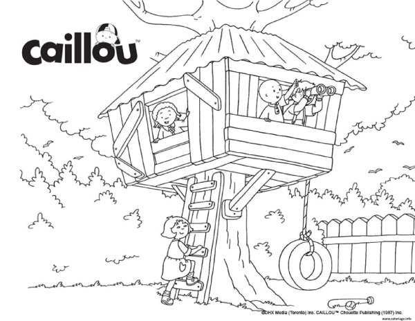 Домик на дереве раскраска для детей