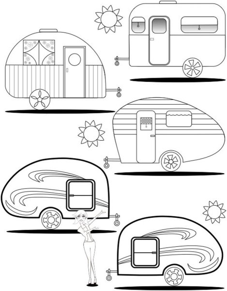 Прицеп раскраска