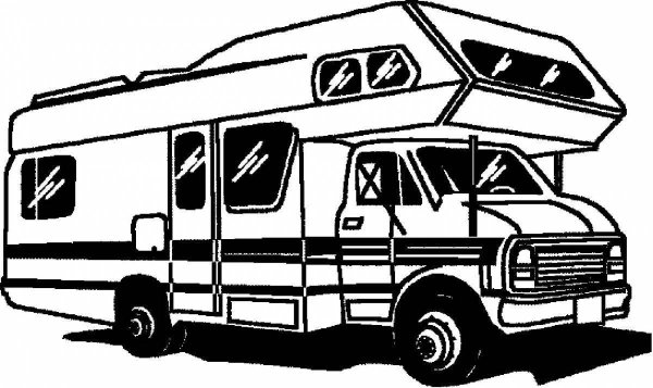 Раскраска дом на колесах