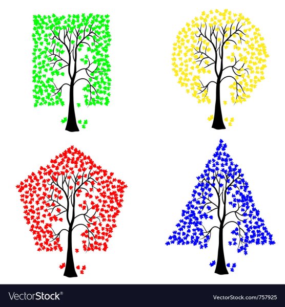 Дерево из геометрических фигур