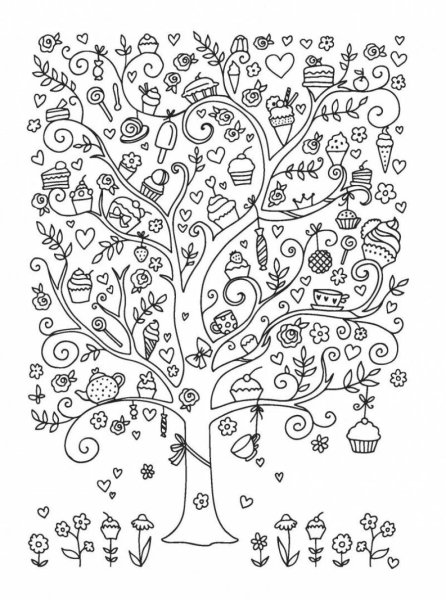 Чудо дерево раскраска