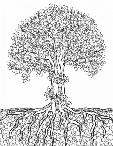 Дерево для раскрашивания